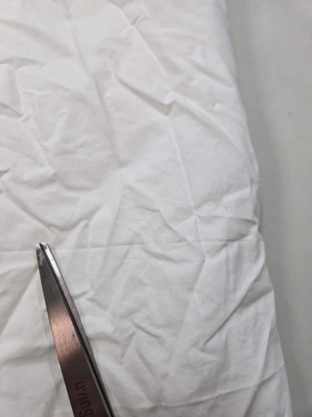 QUINCE Organic Percale Embroidered Border Duvet Cover King/C King Wht/Navy 8917